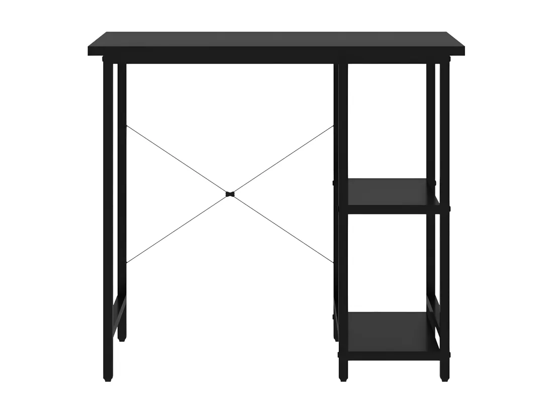 Bureau d'ordinateur Noir 80x40x72 cm MDF et métal
