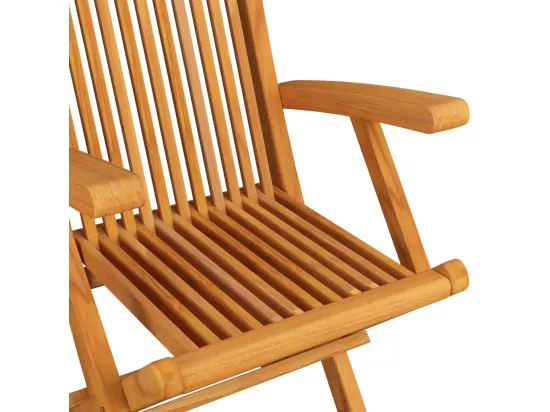 Chaises de jardin avec coussins gris 6 pièces Bois de teck massif