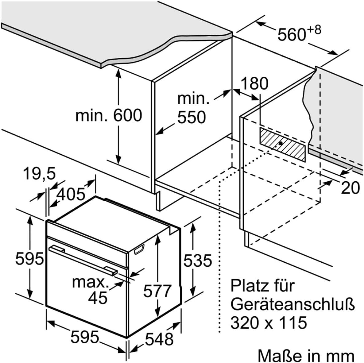 Siemens HB572ABS3, iQ300, Einbau-Backofen 60 x 60 cm, Air Fry, activeClean Pyrolyse Selbstreinung, LED-Touchbedienung, 3D Heißluft, Schnellaufheizung, cookControl10 Automatikprogramme, Edelstahl