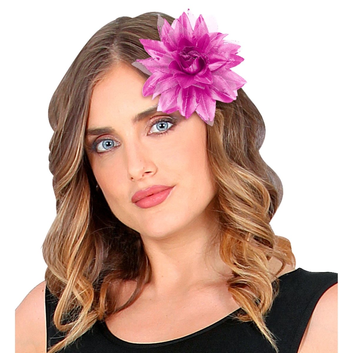 Paars Roze Haarbloem Glitter