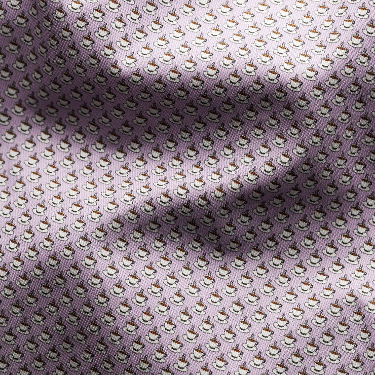 ETON Red Espresso Signature Twill Shirt - Contemporary Fit Pink