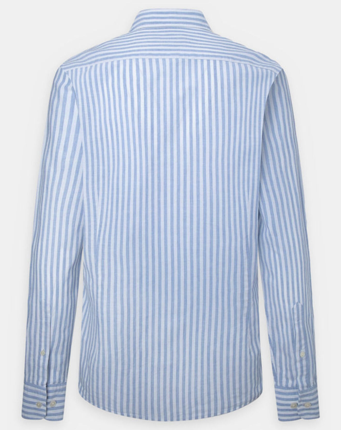 Hackett London Chemise en Coton & Lin Slim Fit à rayures bleu/blanc