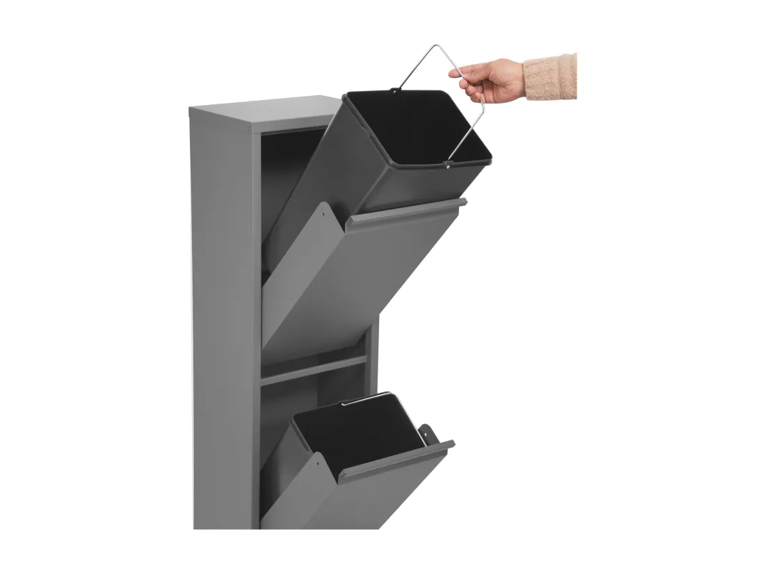 Poubelle de tri 2 x 15 L en inox