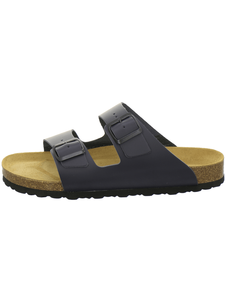 Pantoletten Herren Leder navy