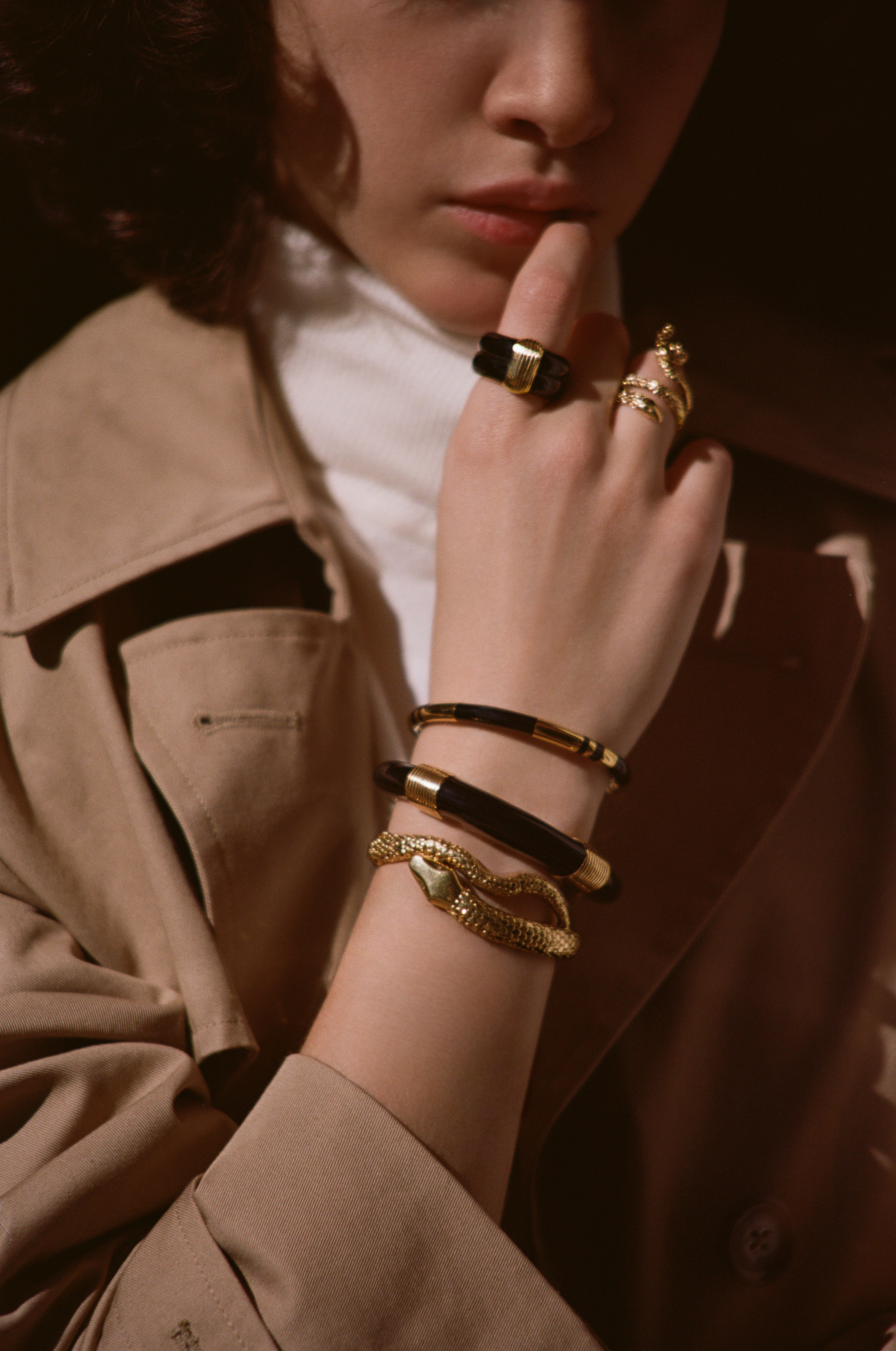 Bague serpent plaqué or Tao Aurélie Bidermann