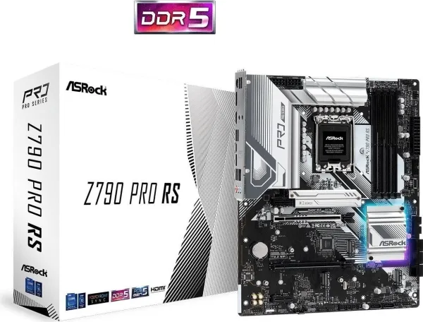 ASRock Z790 PRO RS - Bundkort - LGA1700 sokkel - Z790 chipset - onboard grafik (CPU påkrævet) - HD Audio (8-kanaler)