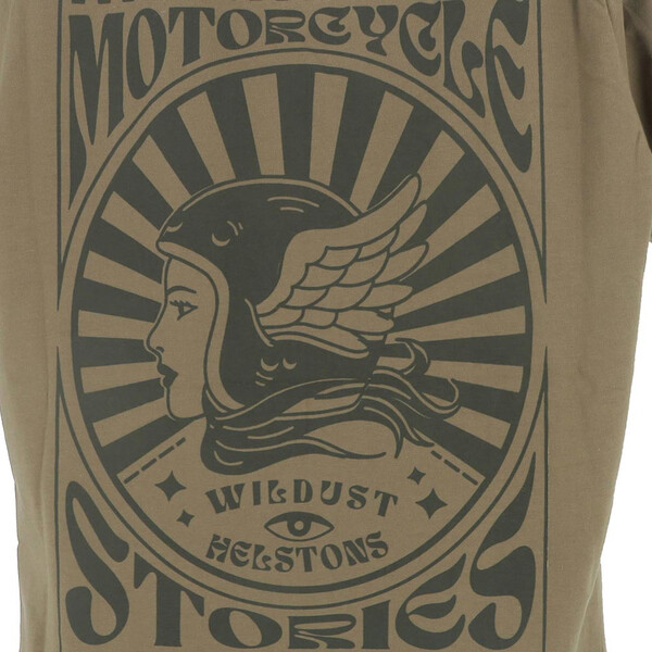 Helstons - Wildust - T-shirt femme Moto Stories Kaki