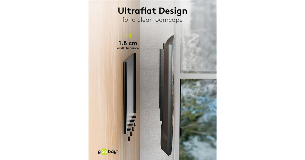 goobayTV Wall Mount Caravan FIXED (M), 23 to 42 inch wandmontage   (Zwart)