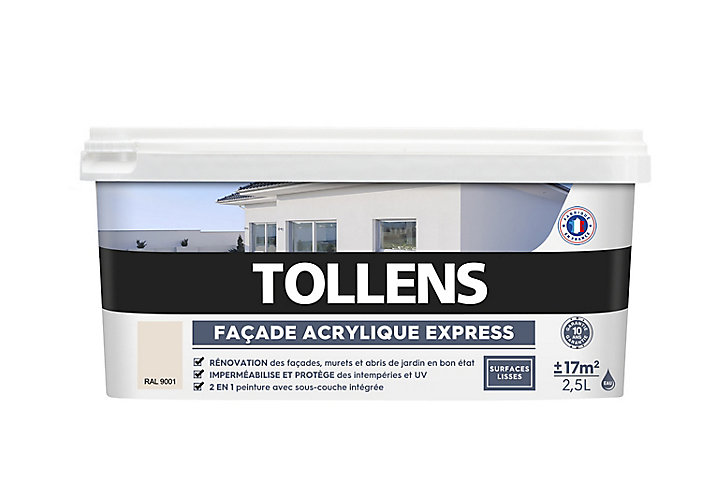 Peinture extérieure façade Tollens express ton pierre 2,5L