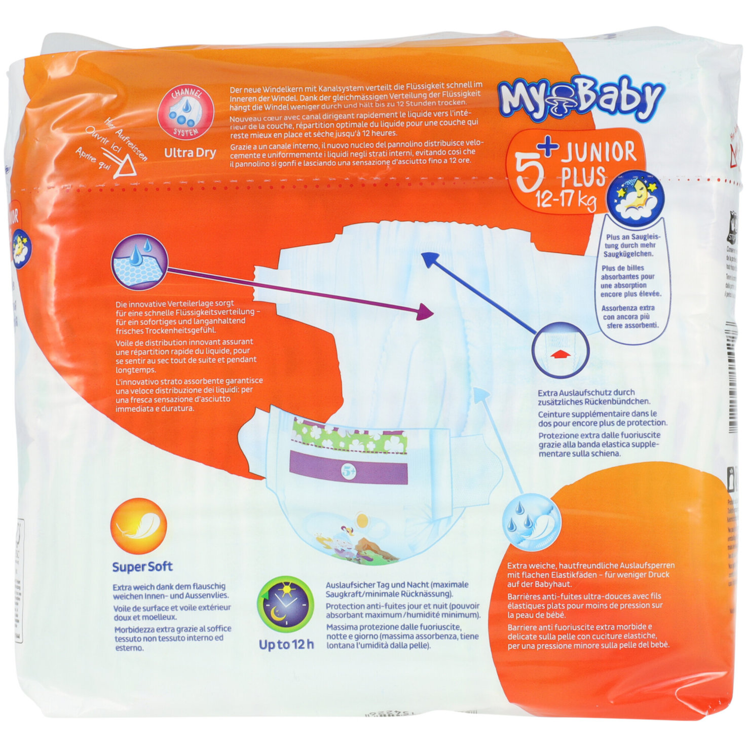 My Baby Windeln Grösse 5+ Junior Plus, 12-17kg, 34 Stück