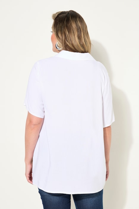 Bluse, A-Linie, Frauen-Motiv, Halbarm
