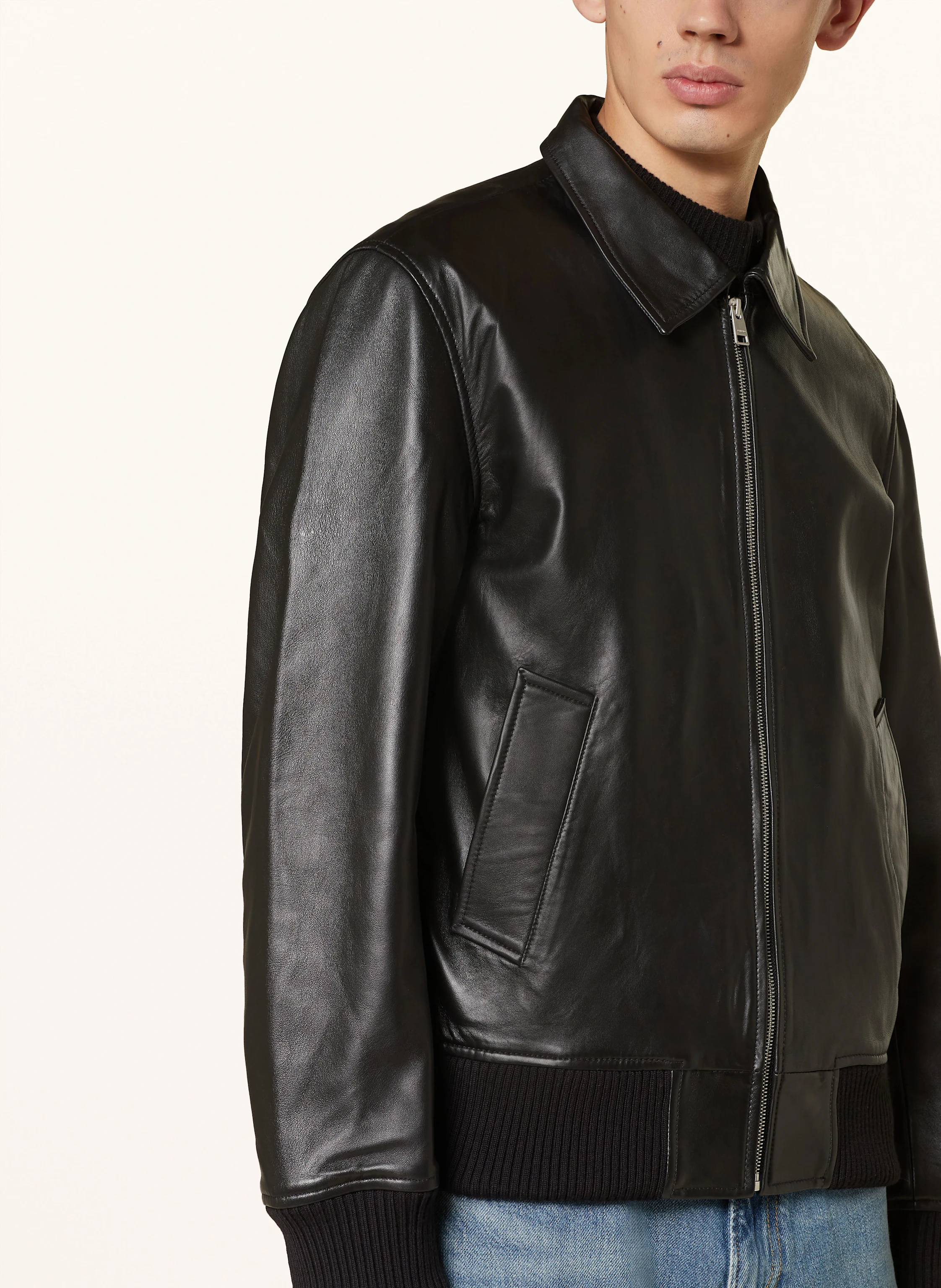 SANDRO Lederjacke