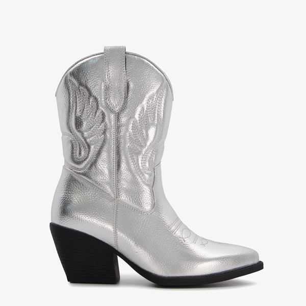 Blue Box dames western laarzen zilverkleurig