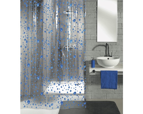 Douchegordijn Kleine Wolke Bubble blauw 180 x 200 cm