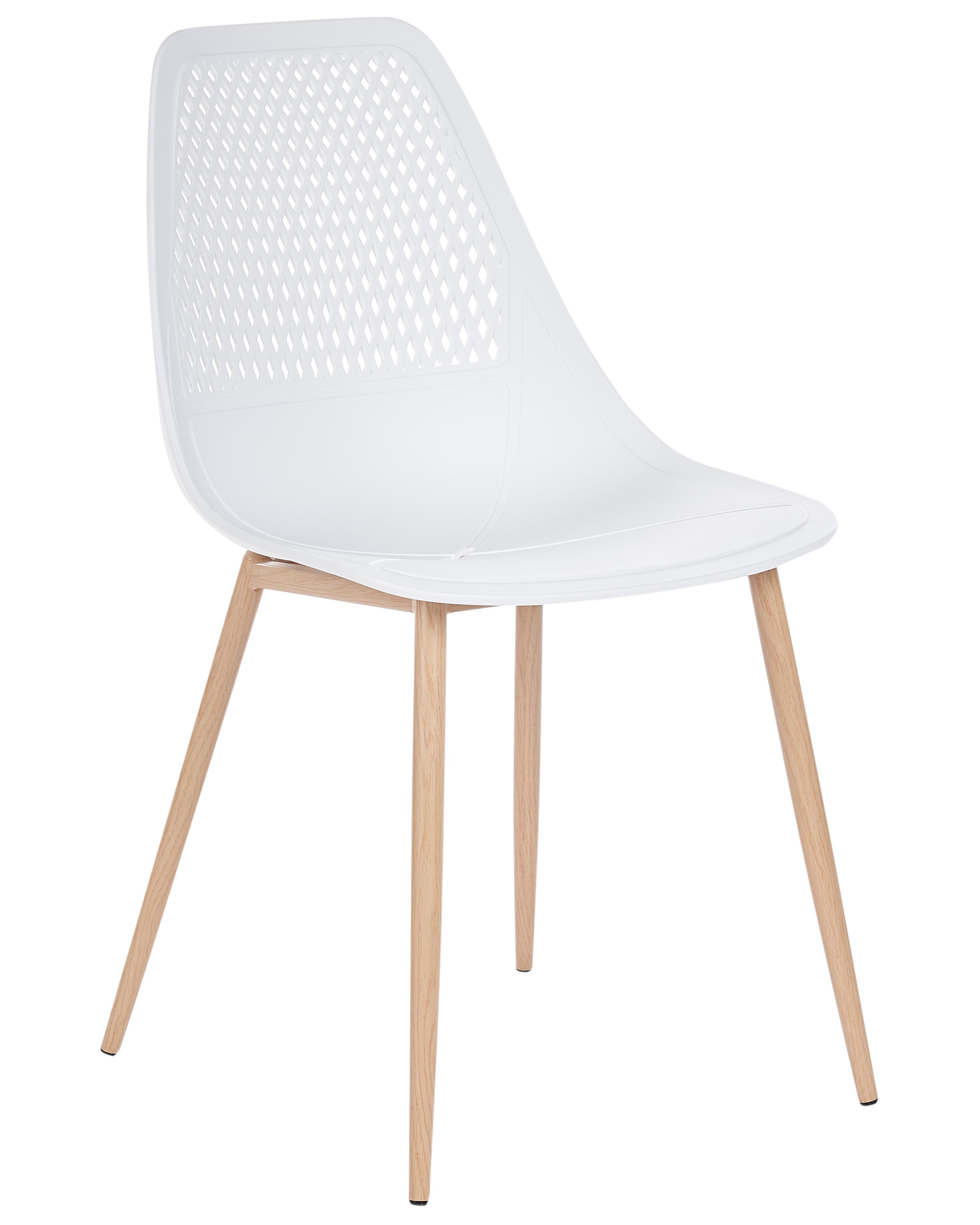Set van 4 eetkamerstoelen HAZELTON Wit