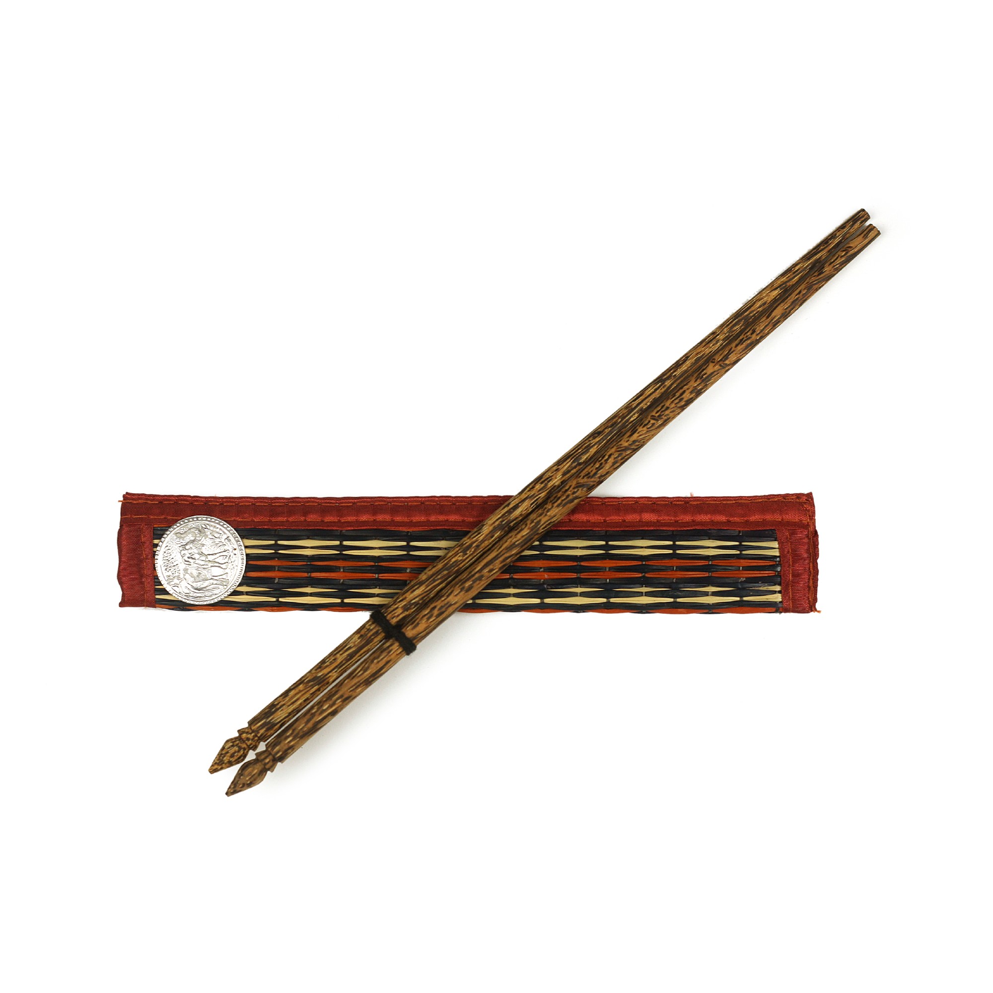 Essstäbchen 'Elefant', Palmholz, in Köcher, rot, L 25 cm zu 3,80