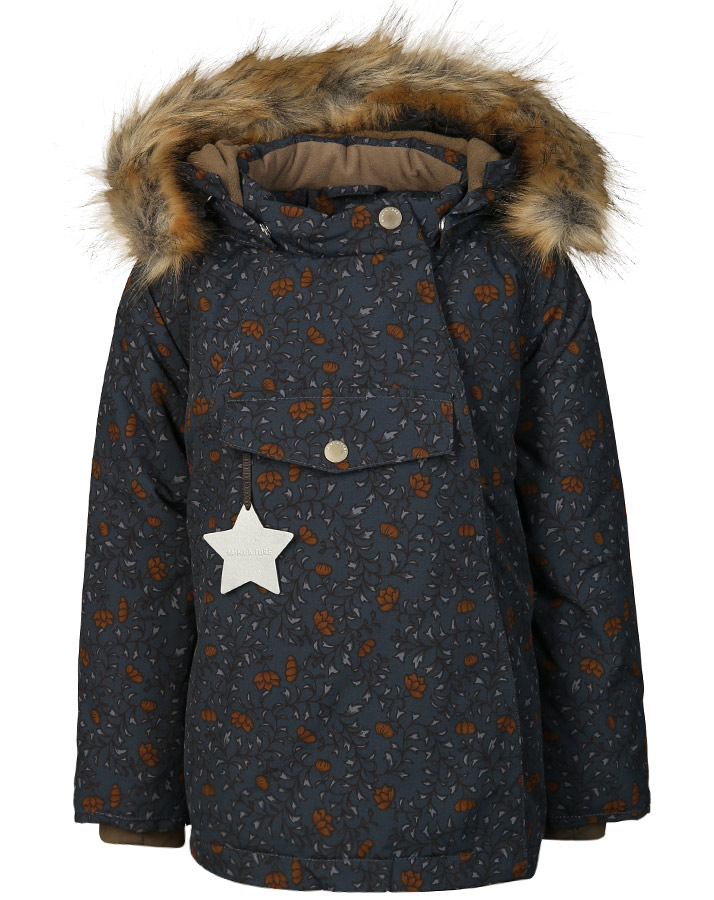 Funktions-Winterjacke MATWANG mit Kunstfellbesatz in dunkelblau
