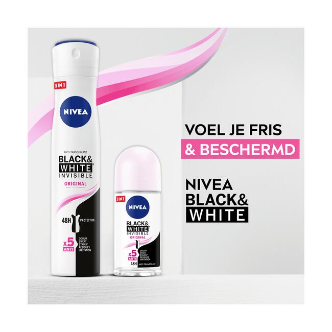 NIVEA Black & White Invisible Original Anti-Transpirant Spray 200 ML