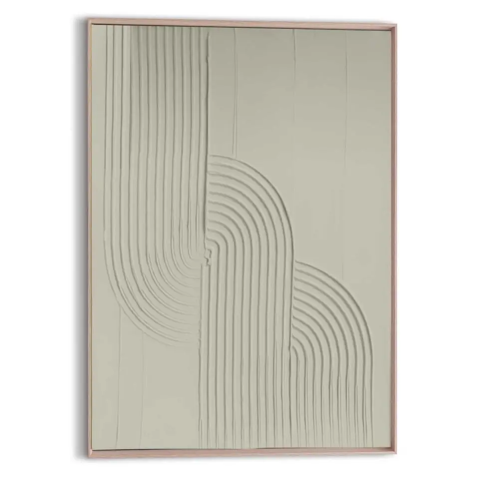 Schilderij 3D Art Knot - sage green - 70x50cm - Groen