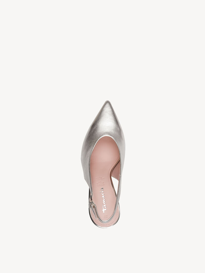 Leren Slingpumps - metallic