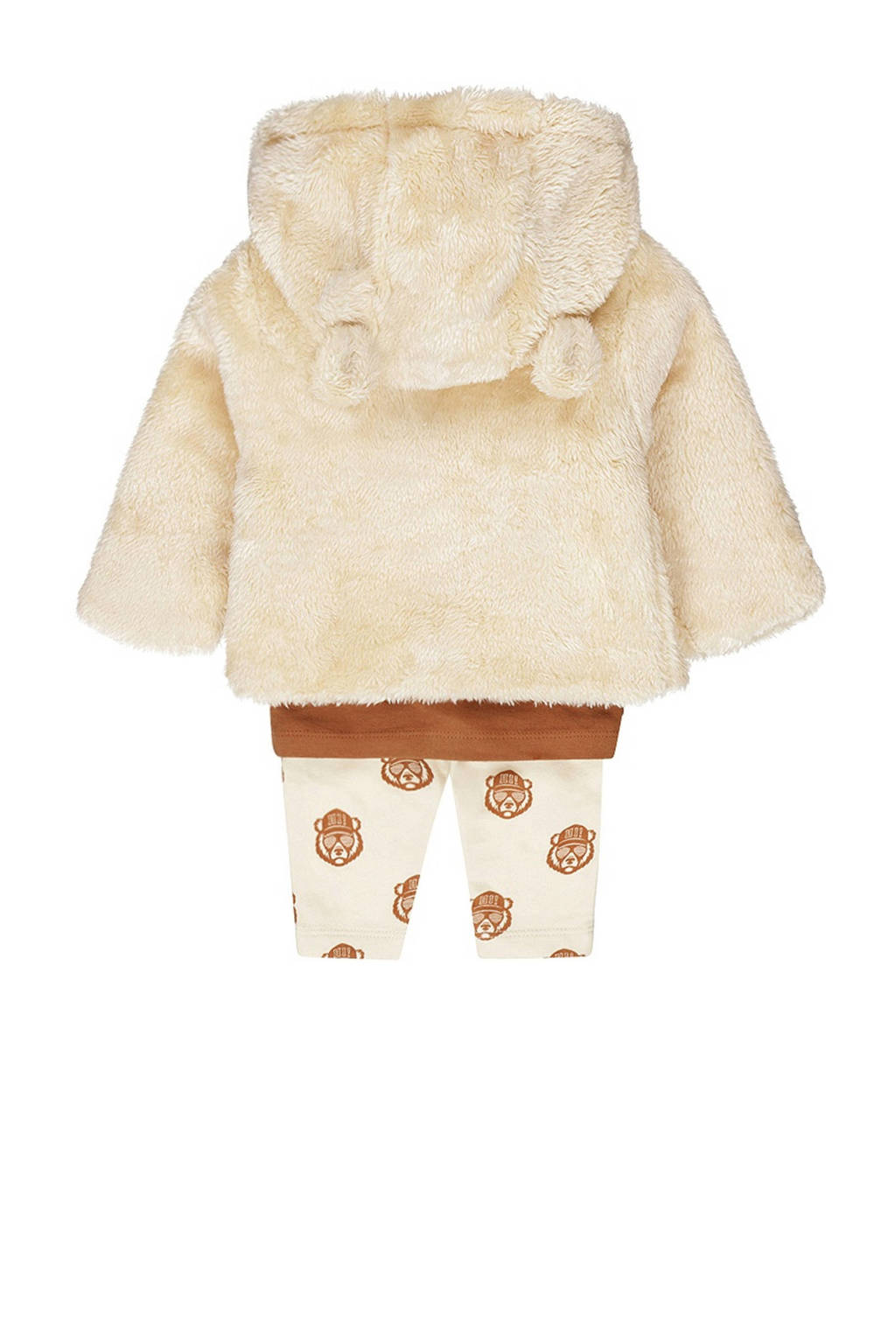 Dirkje jas + shirt + broek beige/bruin