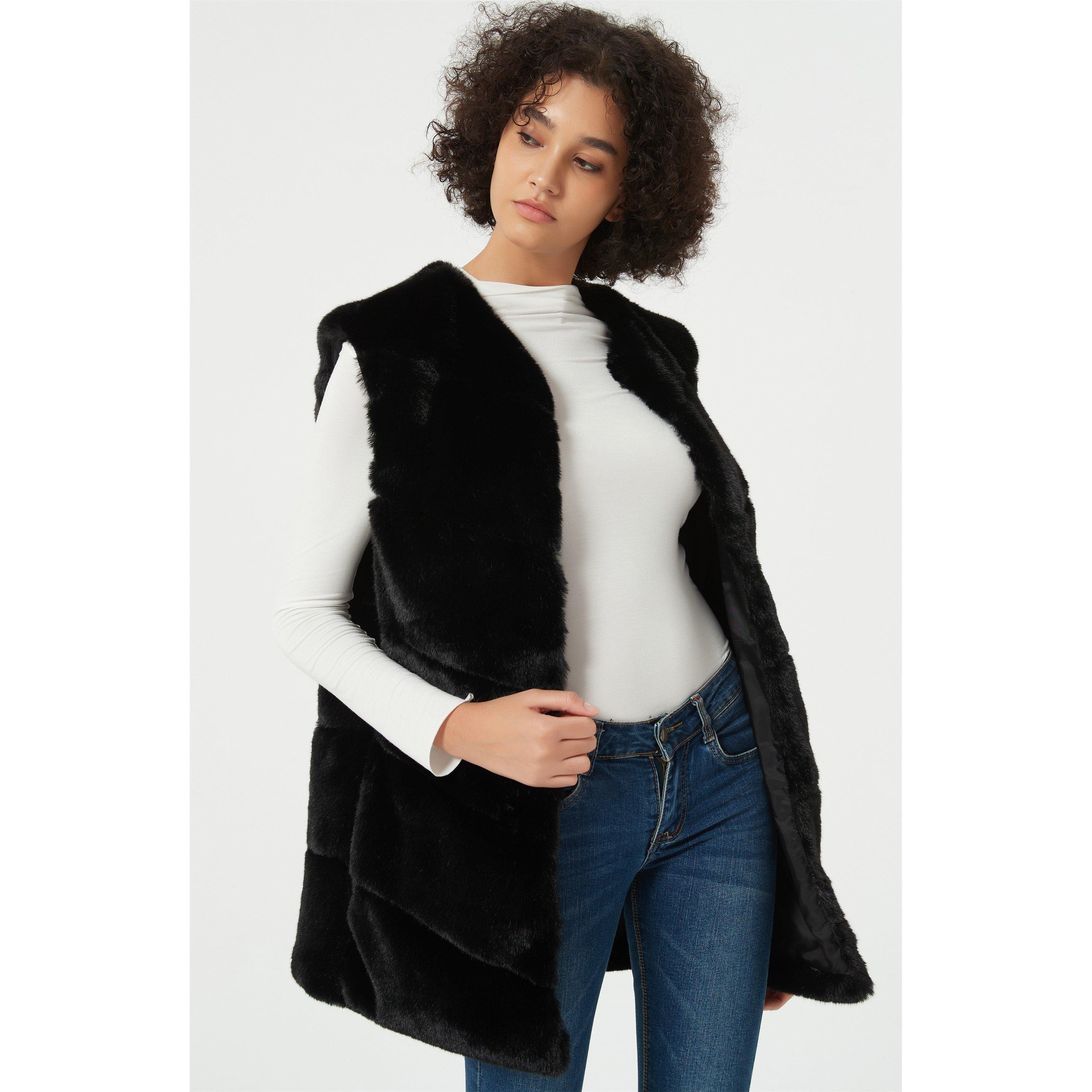Be You B Faux Fur Panel Gillet