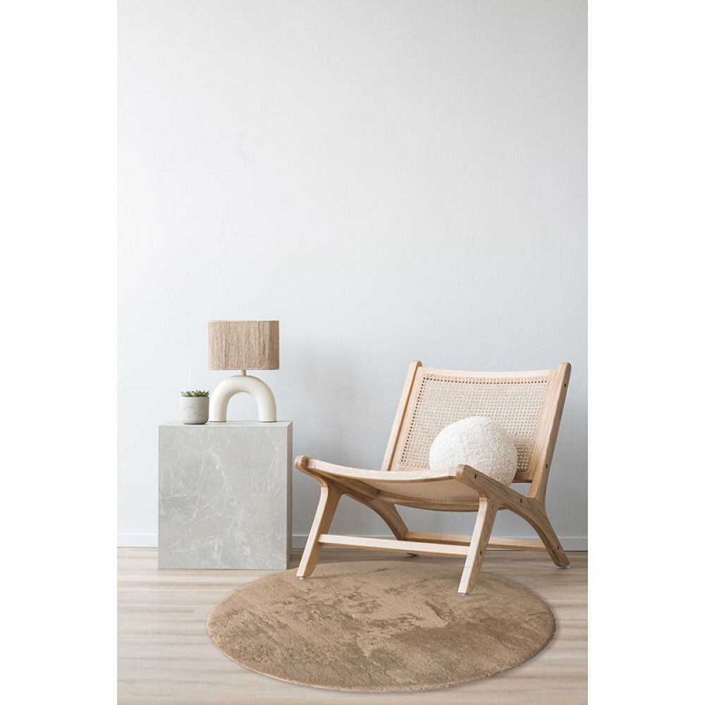 GULVTEPPE SOFT TOUCH Ø80CM MACCHIATO
