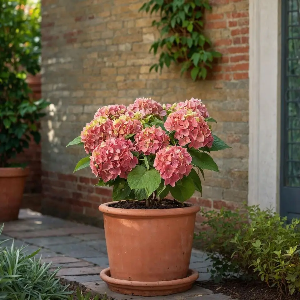 Hortensia - Set van 3 - Hydrangea 'Early Pink' - Hoogte 25-40cm - ⌀9cm