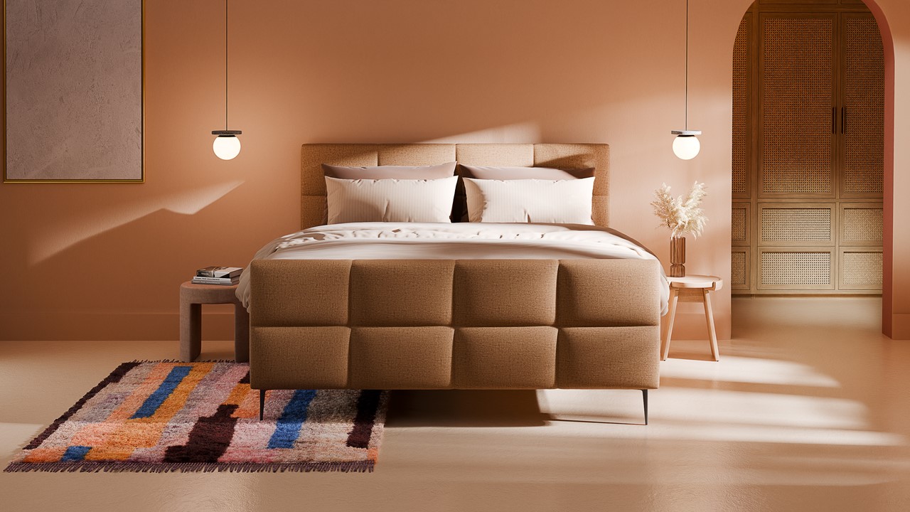 Boxspring Crystal - Soft touch mocha mousse
