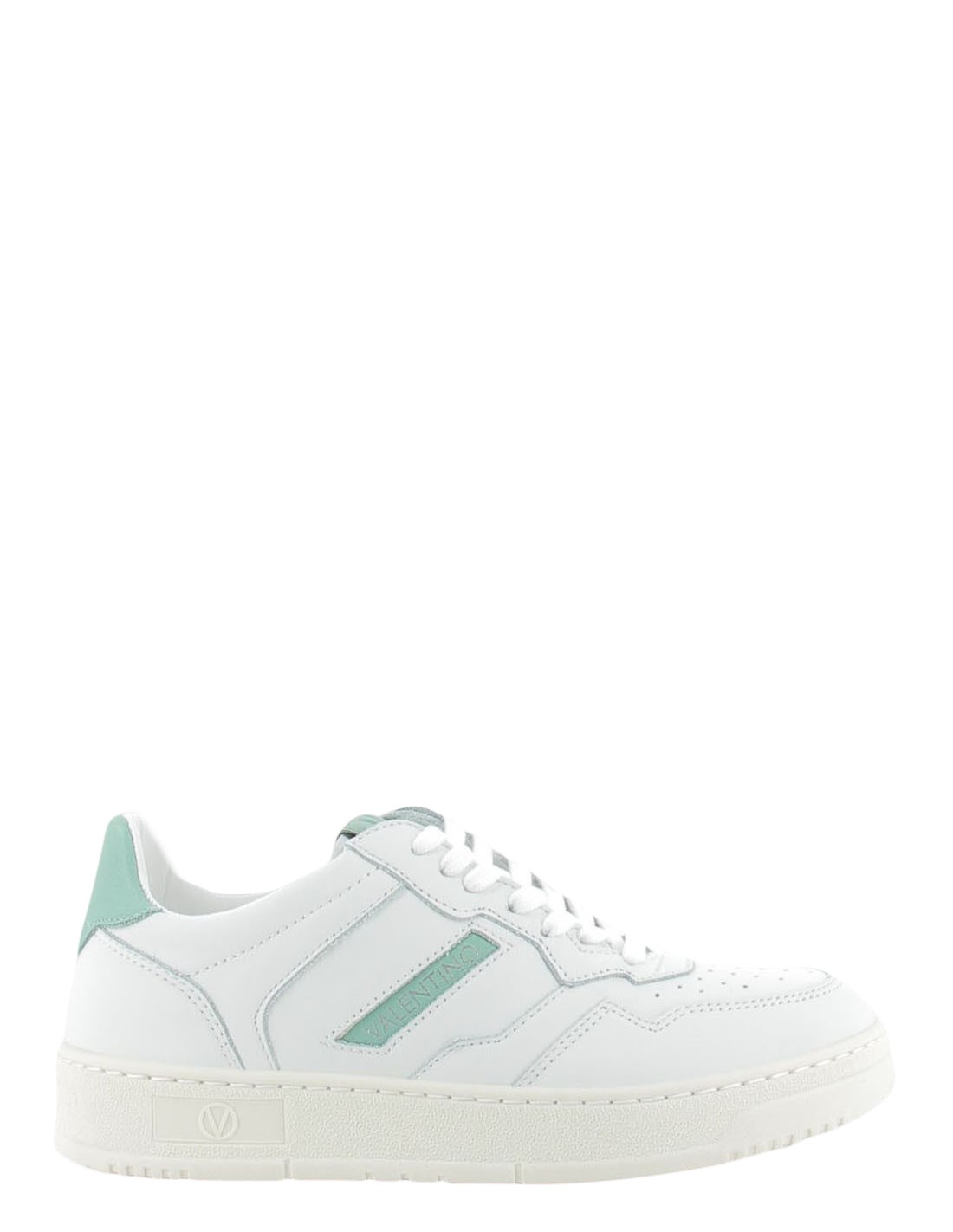 valentino Baskets de ville femme apollo cuir blanc/verte