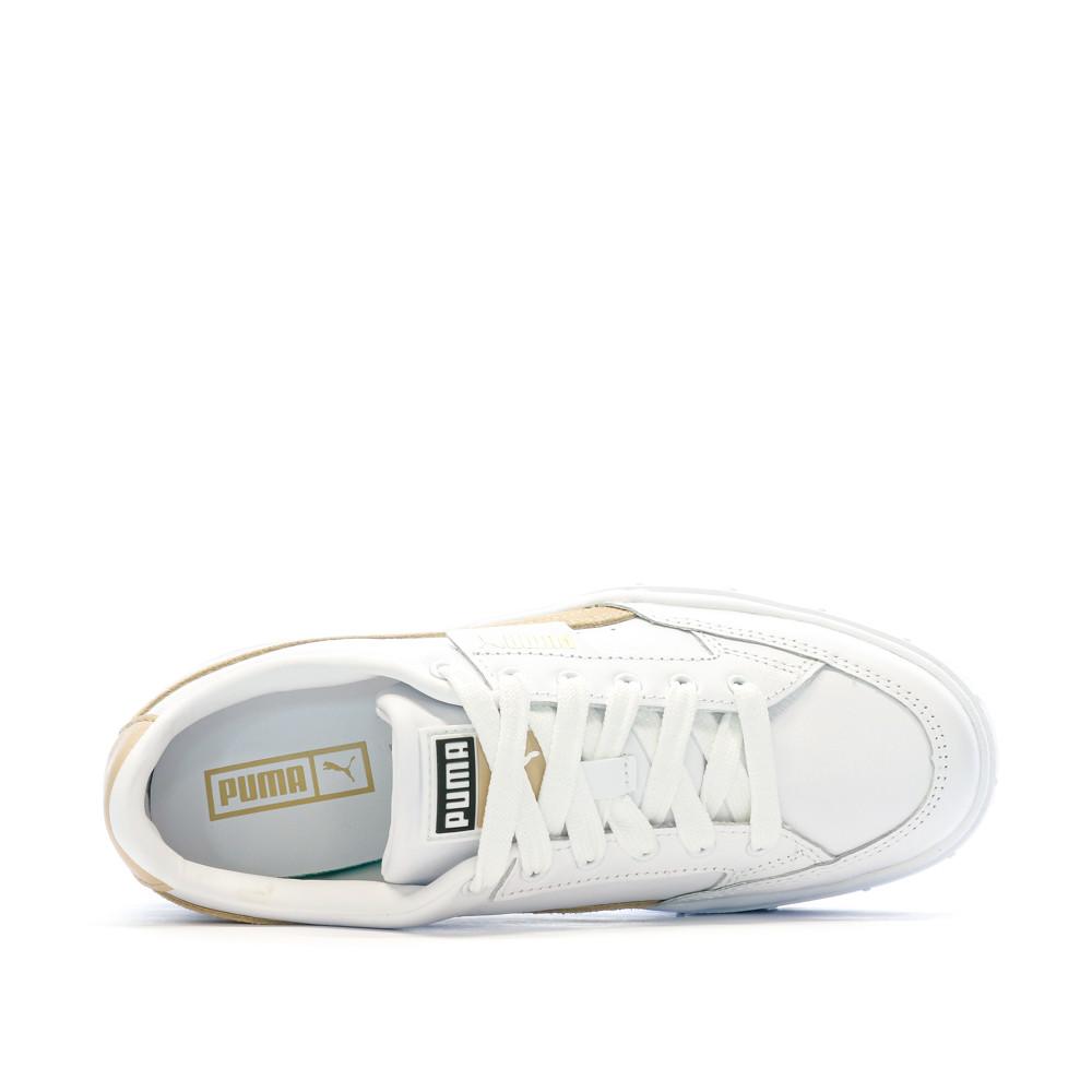 Puma Baskets Blanc/Beige Femme Puma Mayze Stack