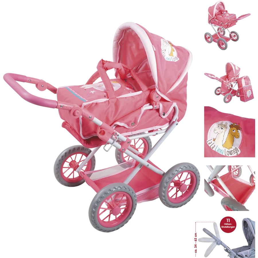 knorr toys® Puppenwagen Ruby NICI La-La-Lama Lounge rosa