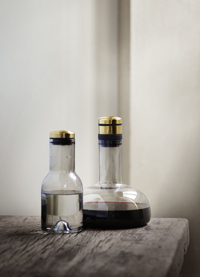 Audo Copenhagen Wine Breather, Deluxe, Clear/Gold Transperant