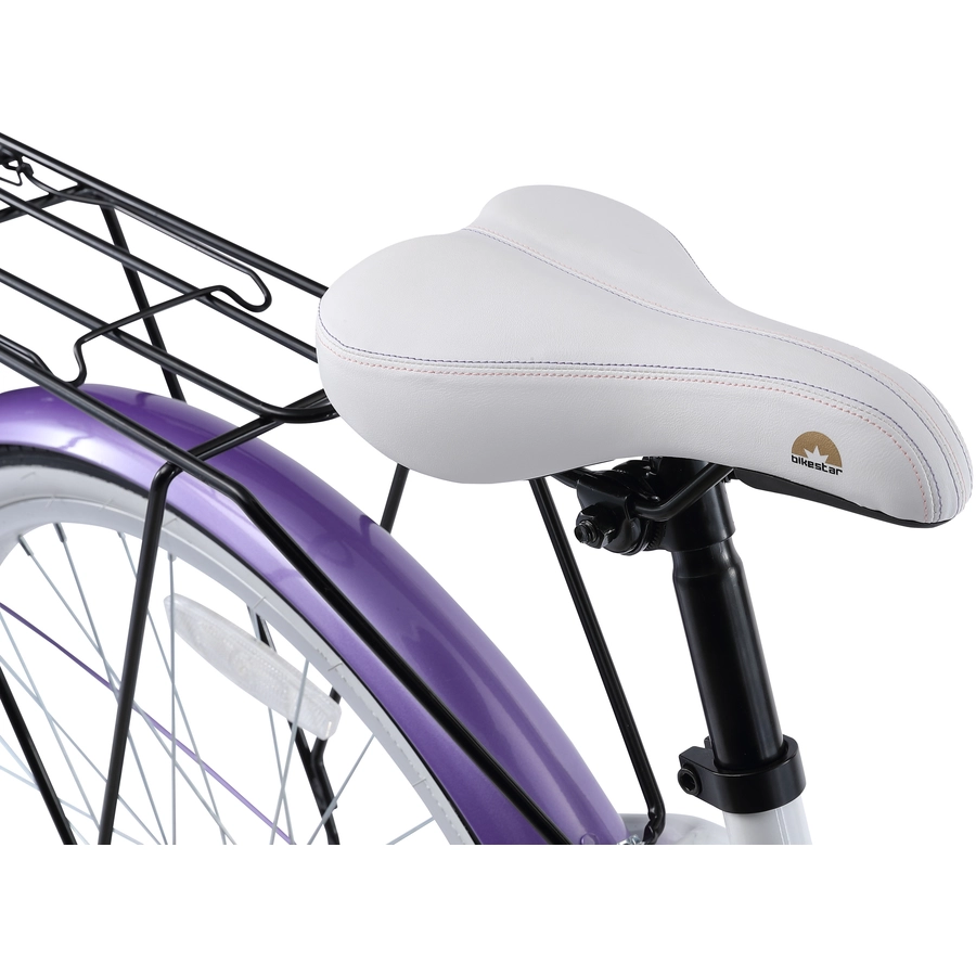 Bikestar Kinderrad 24 Zoll Classic lila, weiß