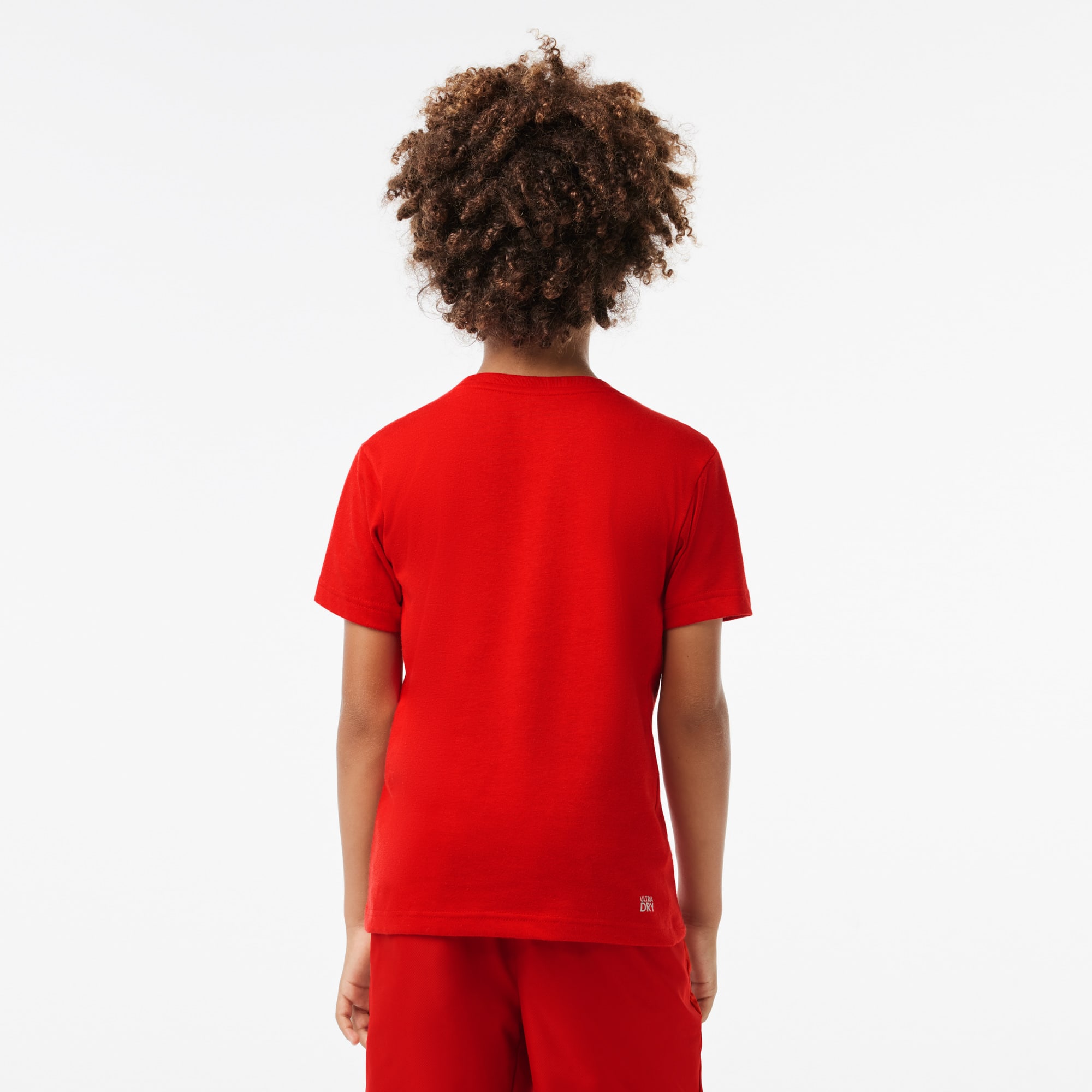 T-shirt Garçon Lacoste SPORT en coton mélangé respirant uni T-Shirts & Chemises - Rouge - Lacoste - Garçon