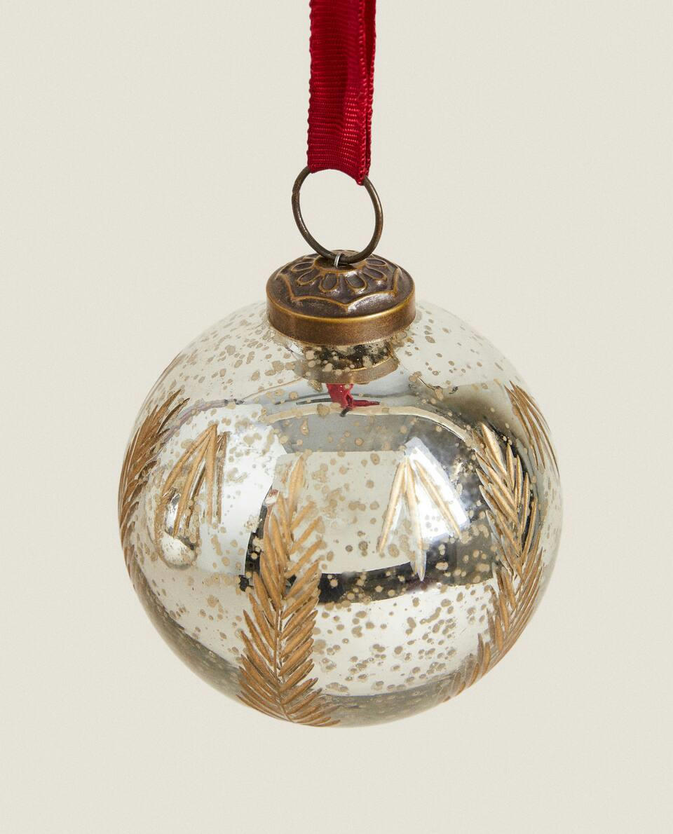 Enfeite de Natal de Vidro Brilhante