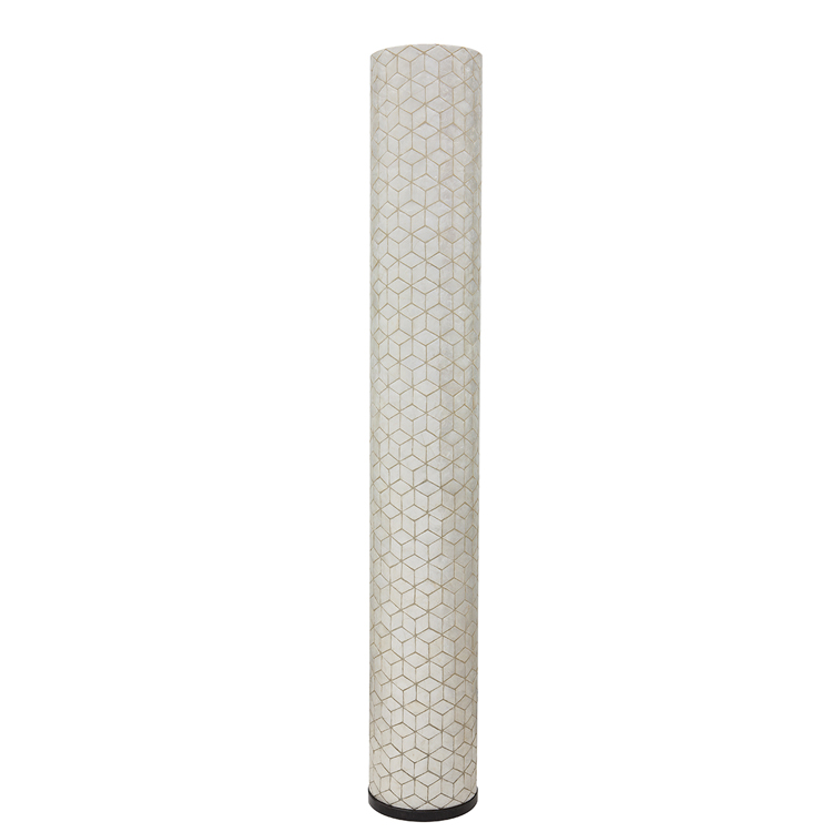 Vloerlamp cilinder cubes white capiz schelp 150 cm