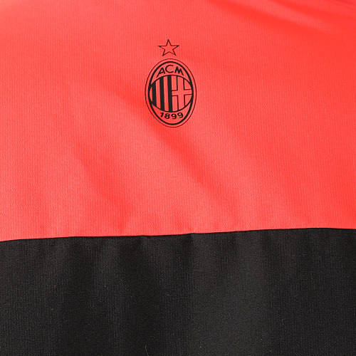 Veste Zippée AC Milan Prematch 764445 Orange Fluo Noir
