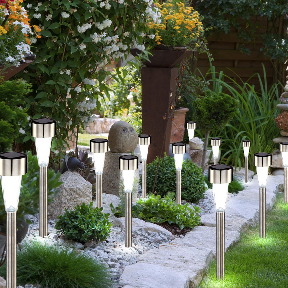 6er Set LED Solarleuchten für den Außenbereich