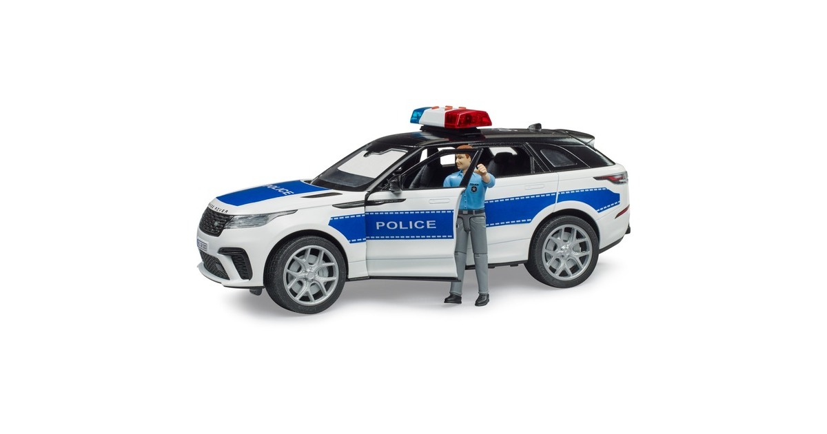 bruderRange Rover Velar politievoertuig met politieagent en licht en geluid Modelvoertuig  (02890)