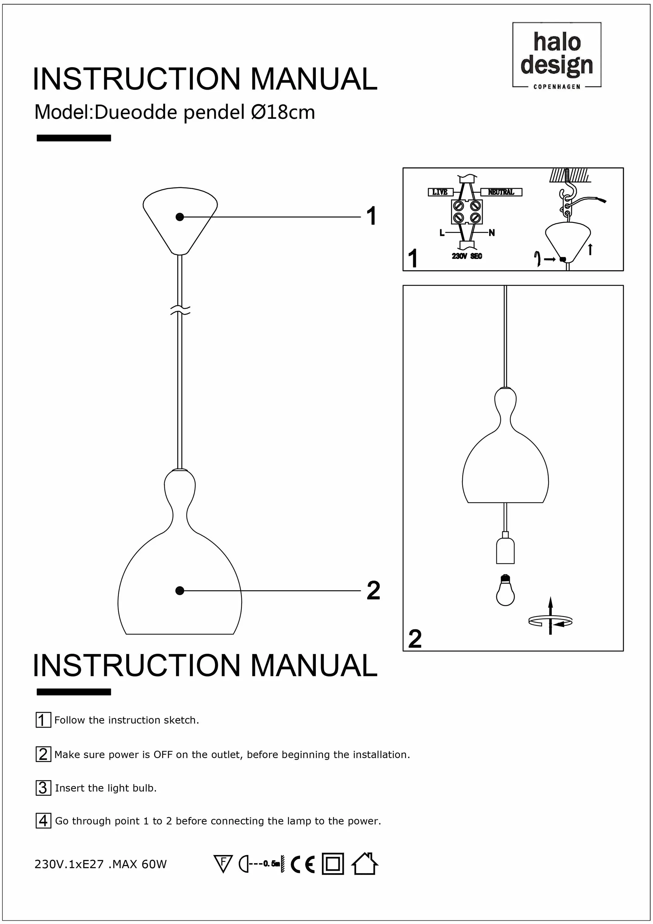 Halo Design Dueodde Pendel