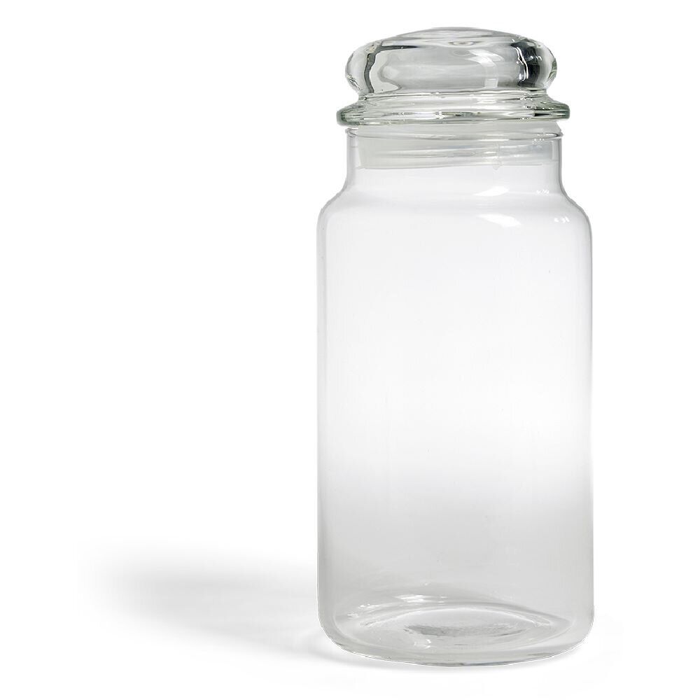 Bocal en verre transparent avec couvercle hermétique 800ml - H.22cm