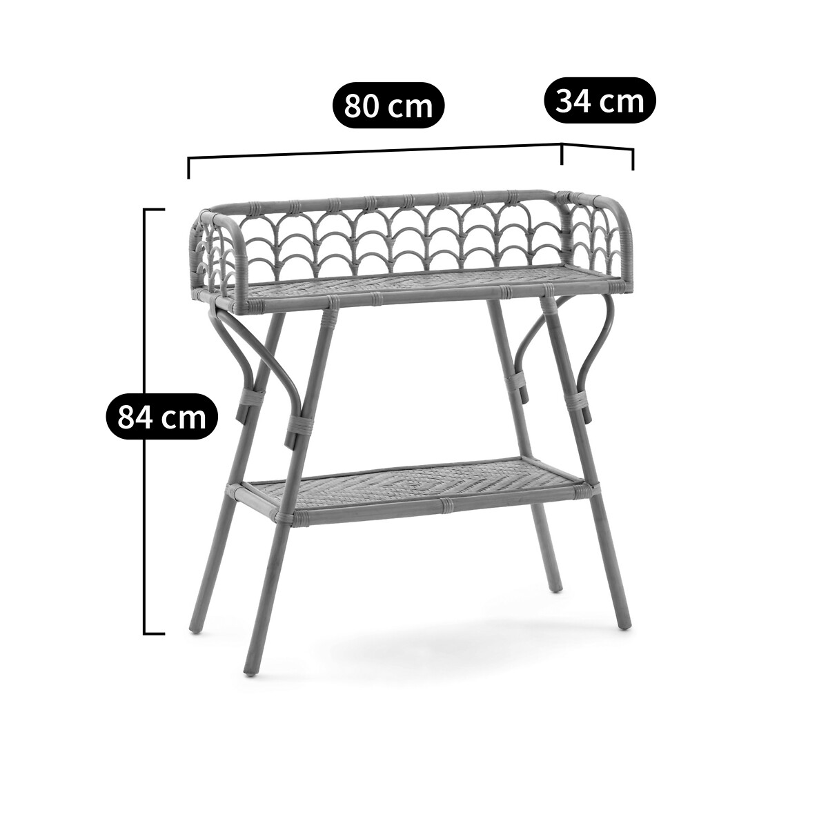 LA REDOUTE INTERIEURS<br>Consola vintage em rotan stokken, Malu