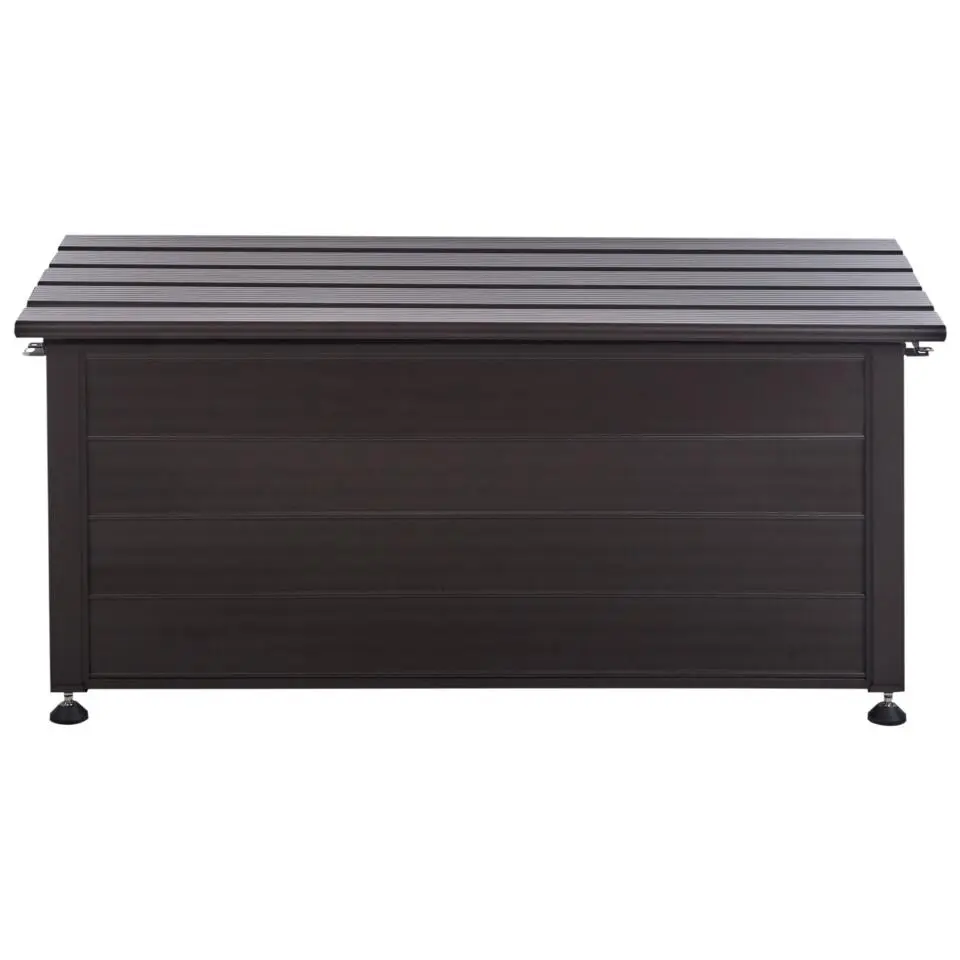 CAMPALTO - Kussenbox - Donkerbruin - 113 x 50 cm - Aluminium