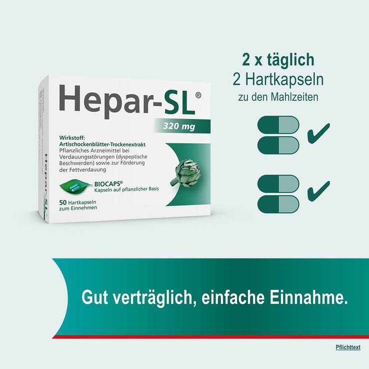 Hepar-SL® 320 mg Hartkapseln, 50 St