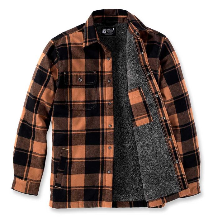 Flannel Sherpa-Lined Shirt Jacket Men skjorte/jakke