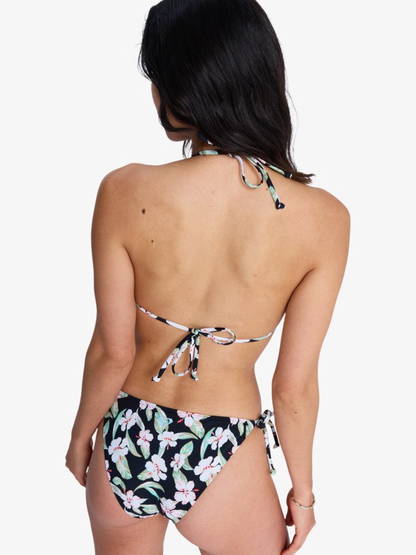 Printed Essentials Tiki Tri Haut de bikini triangle Noir Femme