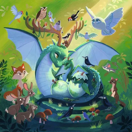 Ravensburger Kinderpuzzle 05181 - Einhorn, Drache und Fee - 3x49 Teile