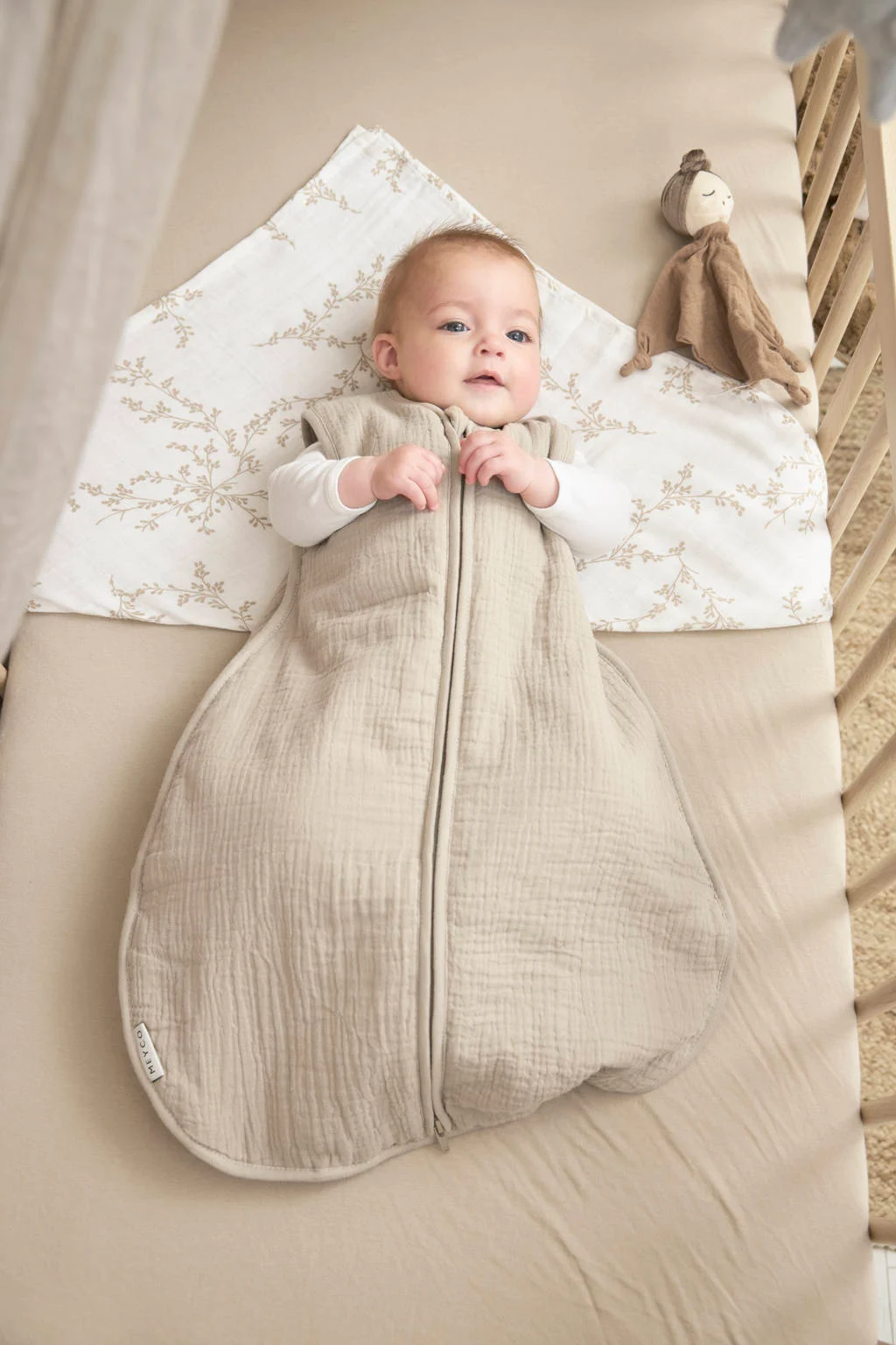 hydrofiele slaapzak beige