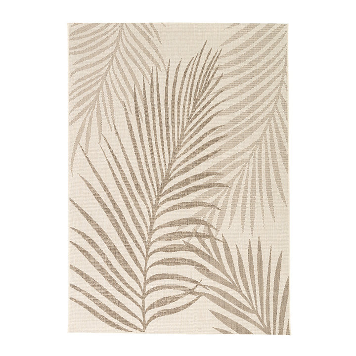 Jute buitenkleed - Nomad Leaves Creme | Botanisch